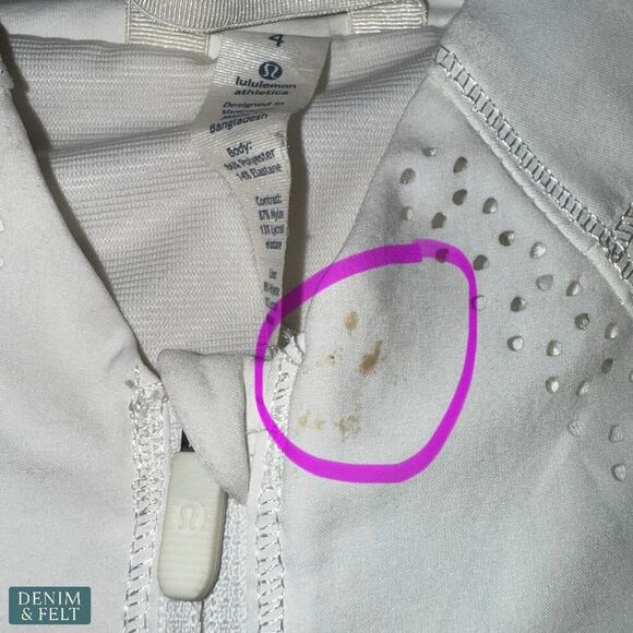 Lululemon Hit It Jacket White Laser Cut Perforated Zip Up Activewear Size 4 - Picture 12 of 14